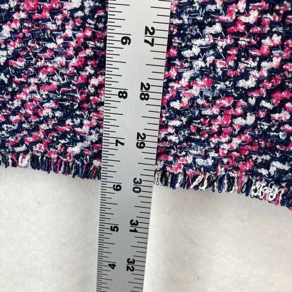 Chico's Cardigan Sweater Structured Notch Collar Women's 4 Raspberry Knit‎ Heavy - Picture 8 of 14